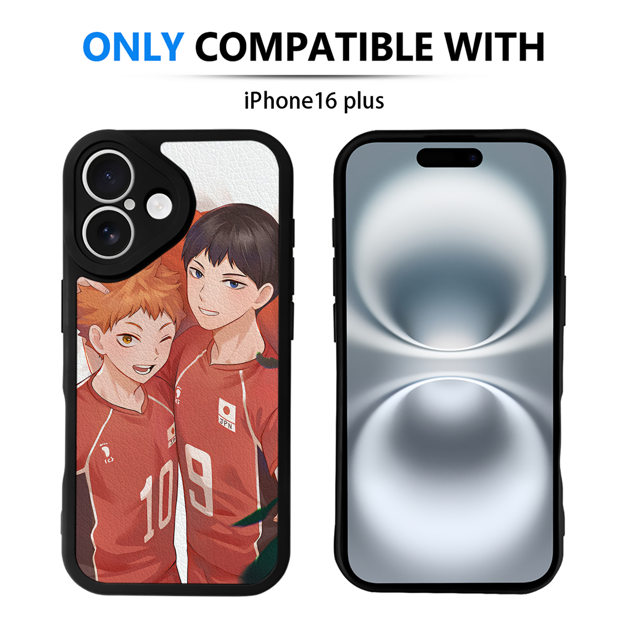 （画像用） ハイキュー!! Haikyu!! 【iPhone 16シリーズ対応】シリコンスマホケース（レザー調） 材質：シリコン